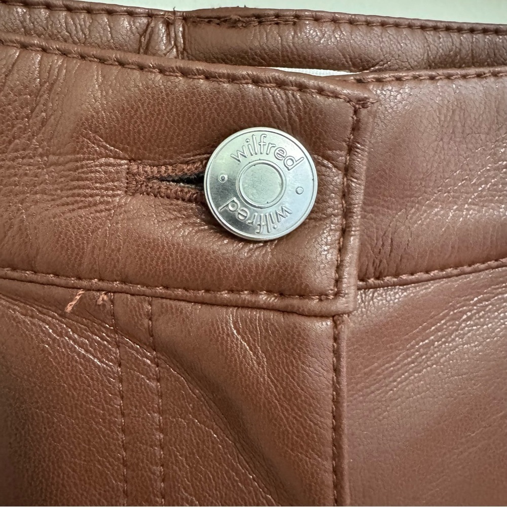Wilfred Melina Faux Leather Brown Pants - Picture 4 of 8